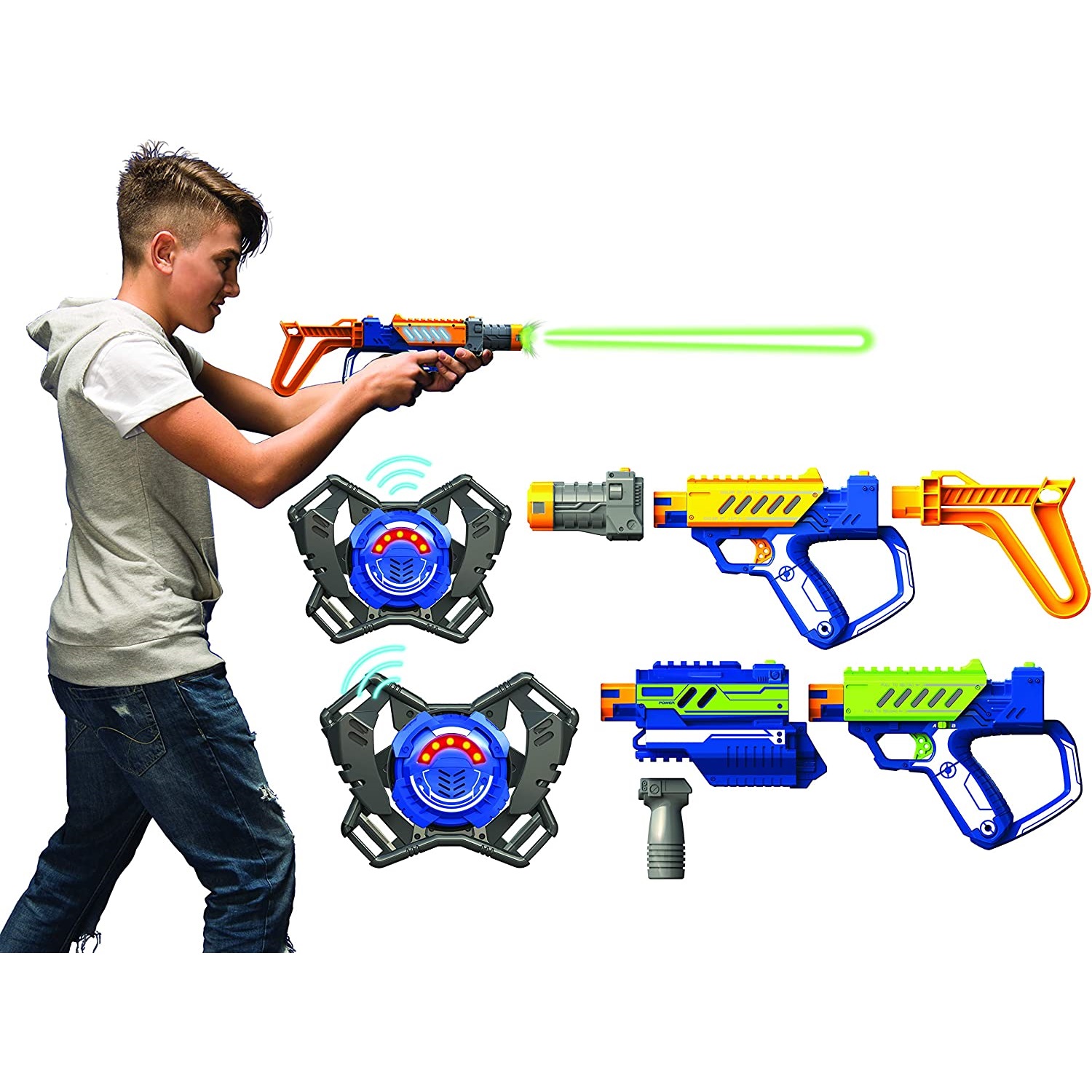Silverlit Lazer M.A.D - Láser Game – Advance Battle Ops X – Escuches Extremos potentes – Módulo de Bomba y terres múltiples incluidos, Juguete – Estuche de 2 Jugadores Silverlit Lazer M.A.D - Láser Game – Advance Battle Ops X – Escuches Extremos potentes – Módulo de Bomba y terres múltiples incluidos, Juguete – Estuche de 2 Jugadores