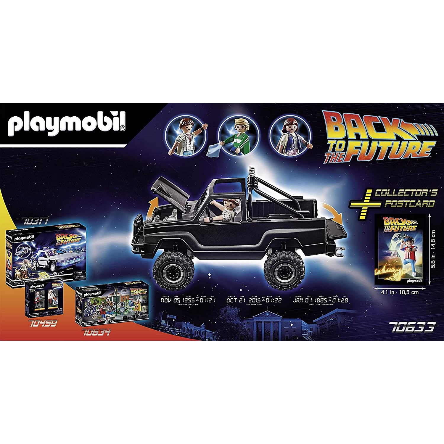 Playmobil Back To The Future – Pick-up Di Marty McFly Con 3 Personaggi, 35 Pezzi, Dai 5 Anni